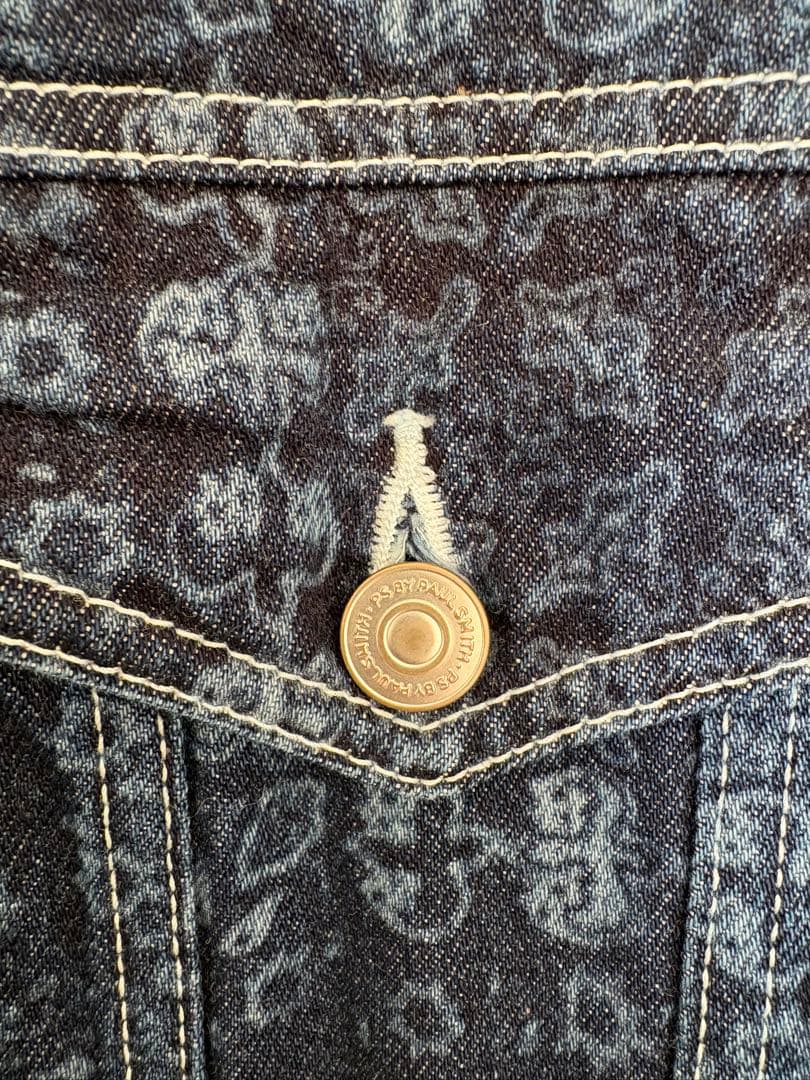 [試着のみ]ポールスミスデニムジャケットLaser EtchedDyeing S