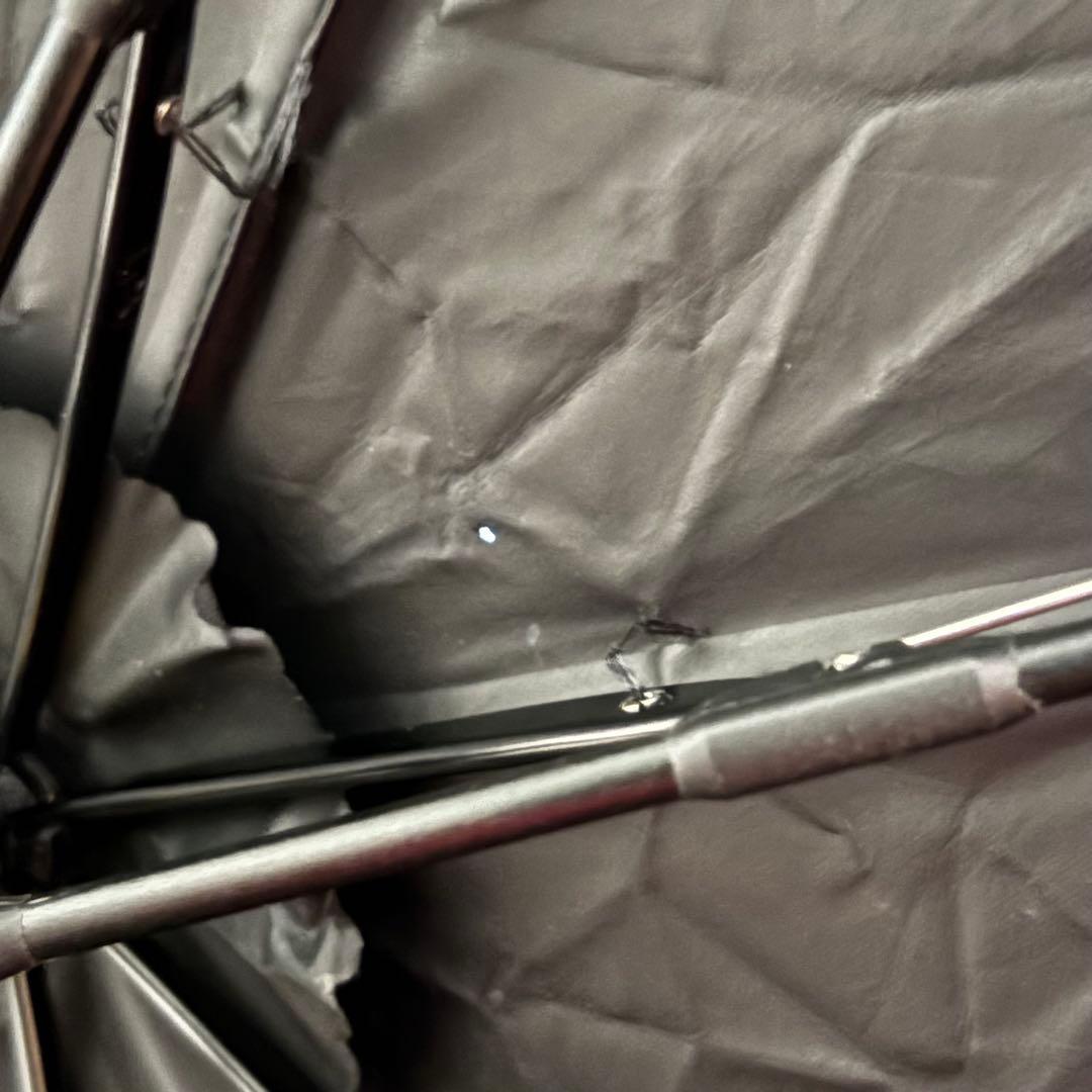 芦屋ロサブラン 3段フリル 折りたたみ 日傘 ブラック/黒