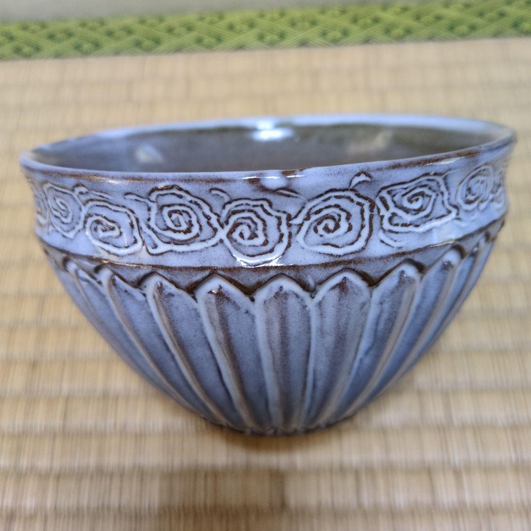 茶道具「萩焼建水(菊割建水）」 新庄寒山　造