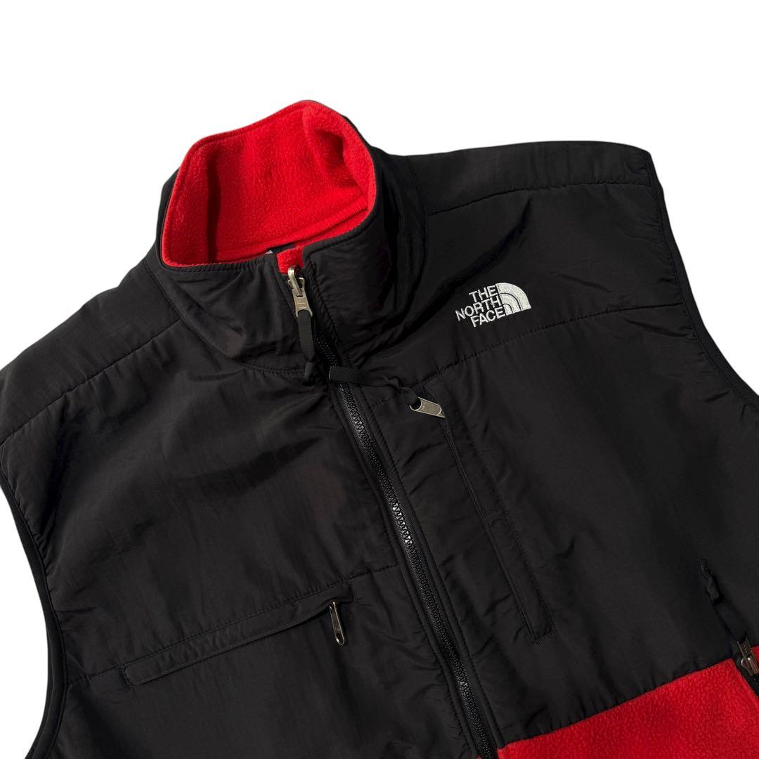 ノースフェイス フリース デナリベスト 黒赤 90s 00s ビンテージ USA
