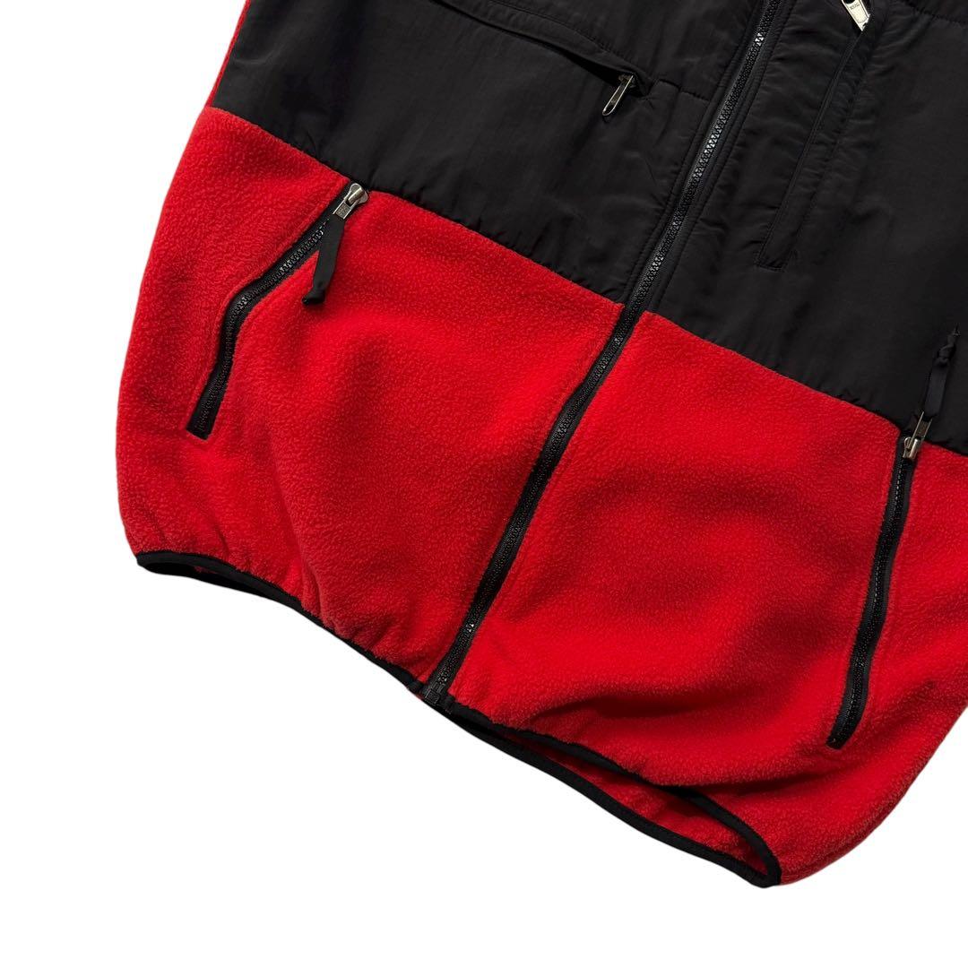 ノースフェイス フリース デナリベスト 黒赤 90s 00s ビンテージ USA