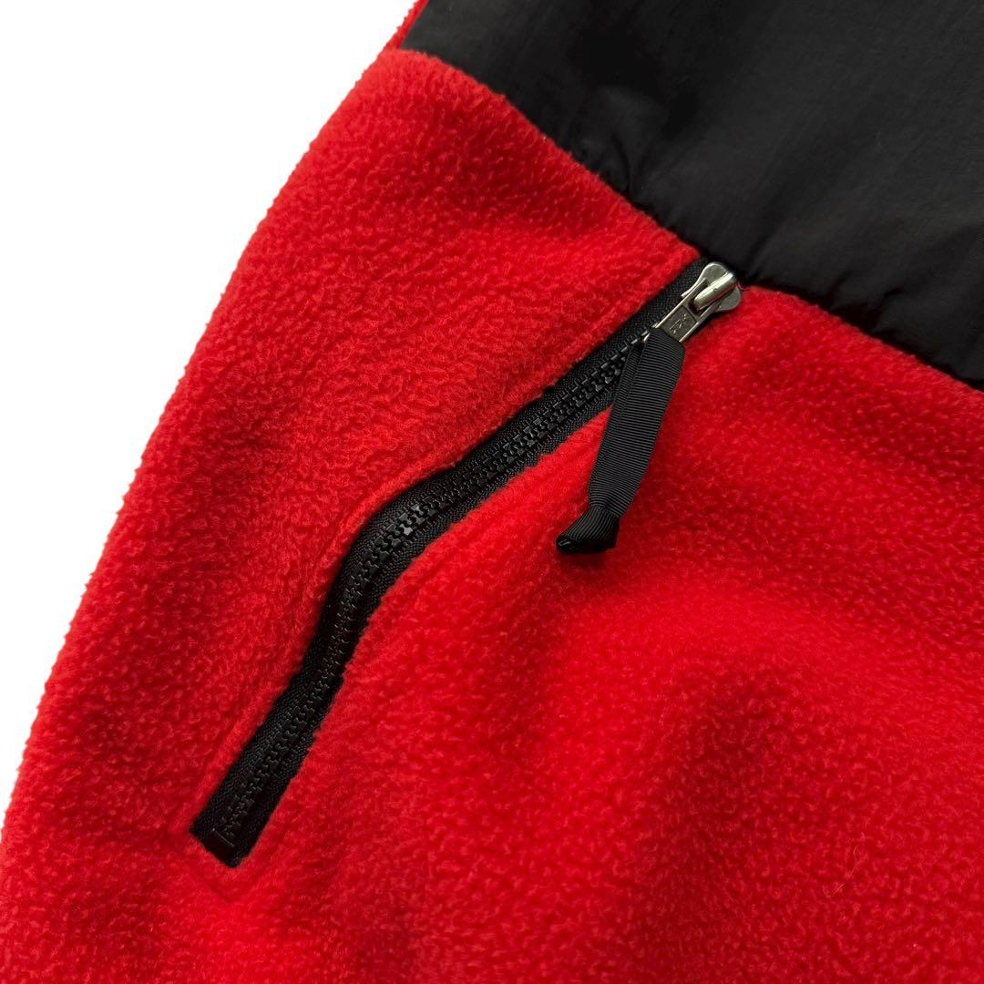 ノースフェイス フリース デナリベスト 黒赤 90s 00s ビンテージ USA