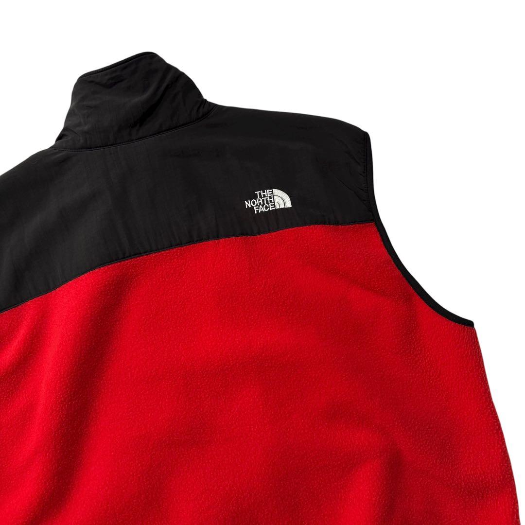ノースフェイス フリース デナリベスト 黒赤 90s 00s ビンテージ USA