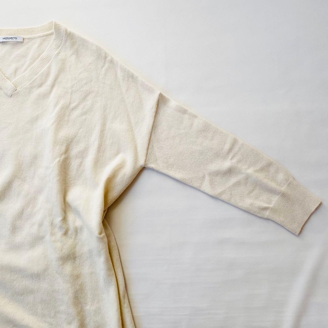 【新品未使用】モラビト　ニットワンピース　ボールチェーン装飾　カシミヤ100％