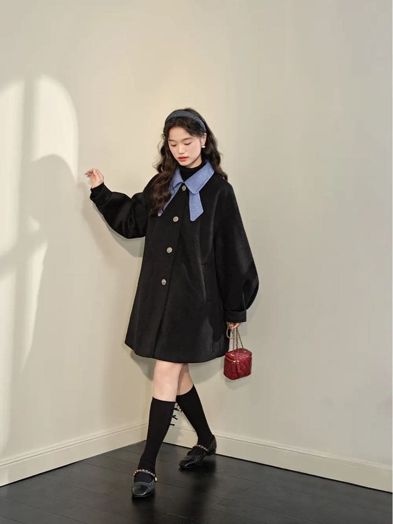 KUOSE リボンカラーコート　S