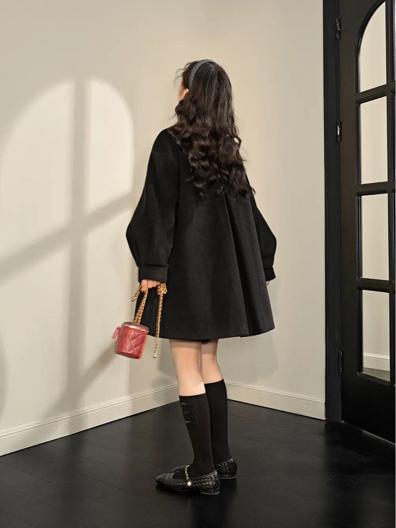 KUOSE リボンカラーコート　S