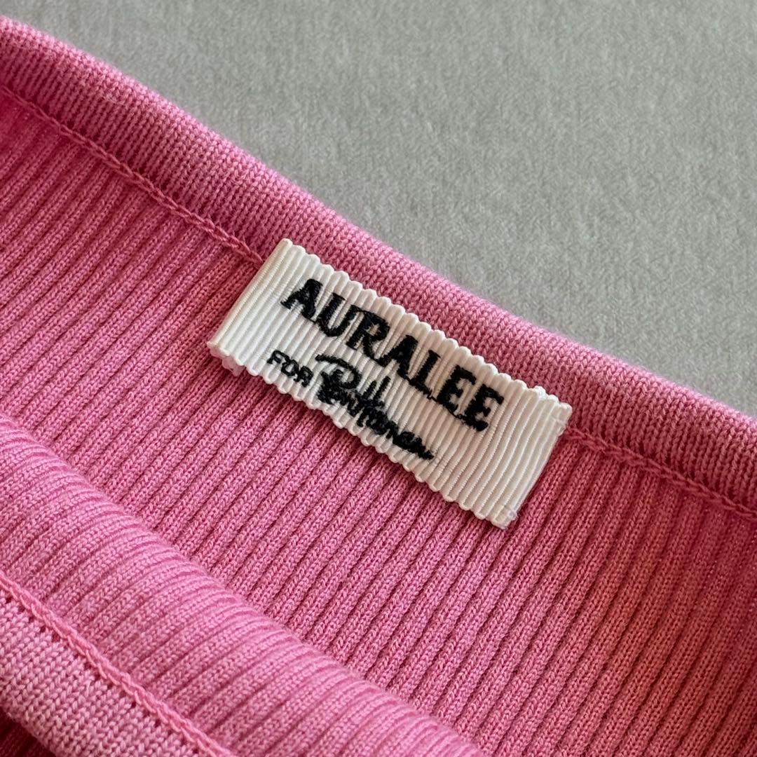 【訳あり】AURALEE RonHerman コラボ別注 ピンク ギザボート