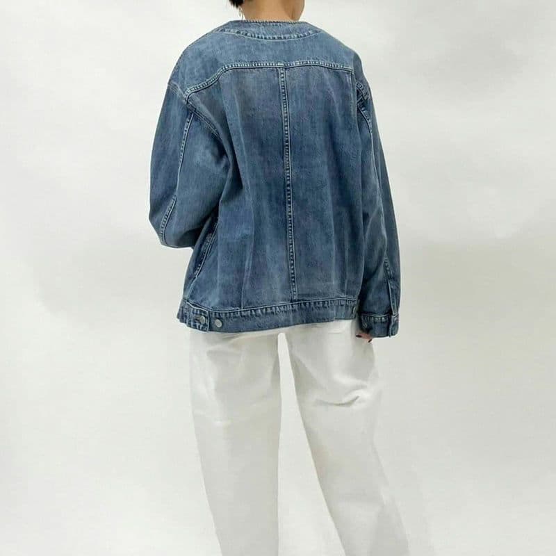 新品タグ付 2026新作 カフネ デニム ジャケット フリーサイズ Mal.
