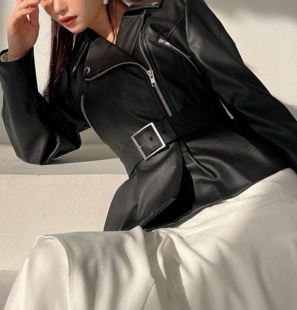 【新品・美品】RESEXXY|ペプラムライダースジャケット