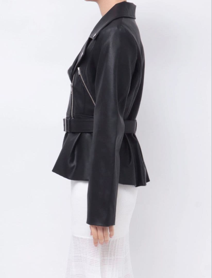 【新品・美品】RESEXXY|ペプラムライダースジャケット