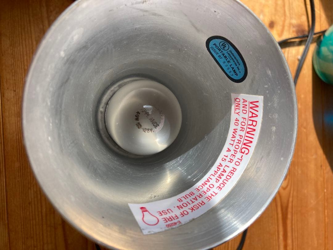 【アンティーク】ラバライト ランプ 青×白（本体:シルバー）限定Camel