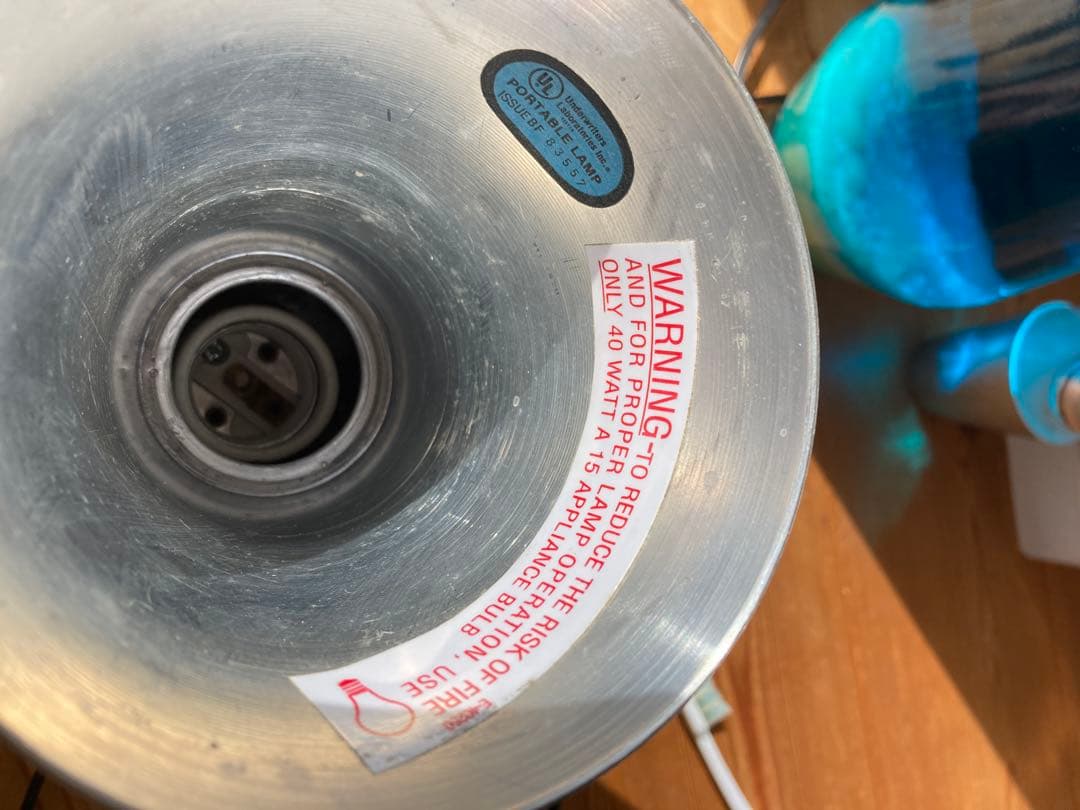 【アンティーク】ラバライト ランプ 青×白（本体:シルバー）限定Camel