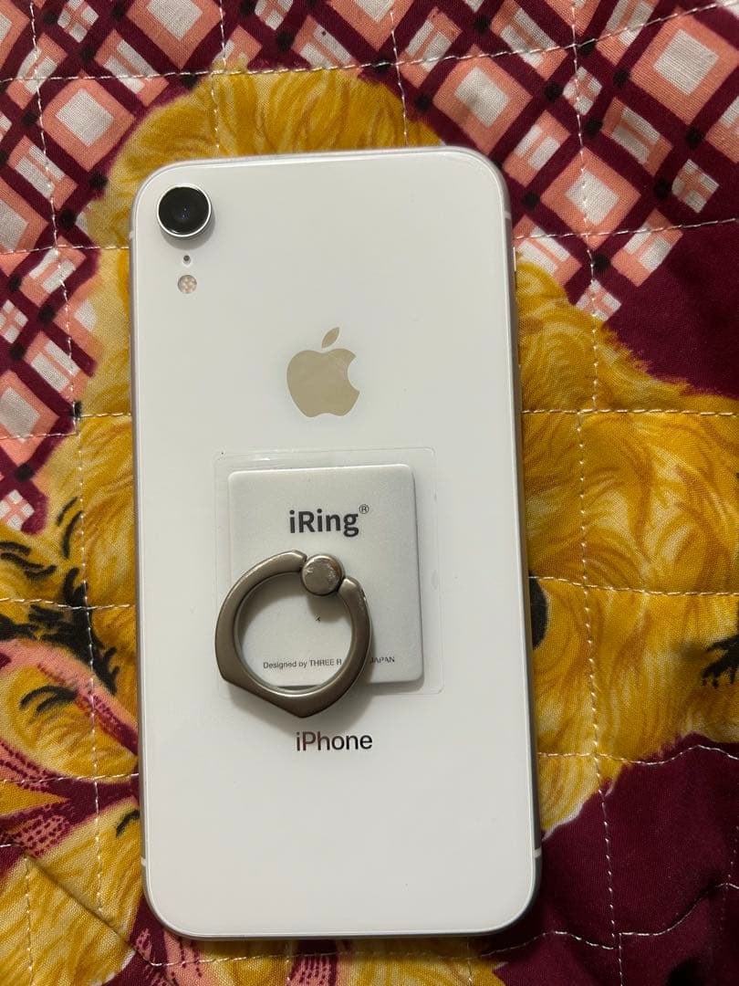 【美品】Apple iPhone XR ホワイト バッテリー93% i ring