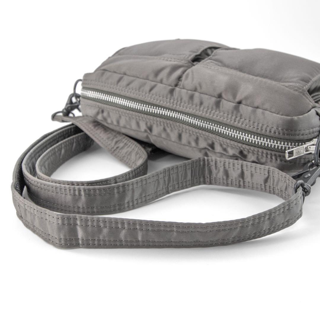 A015【未使用級】ポーター／タンカー　スリングバッグ　ショルダー　シルバー