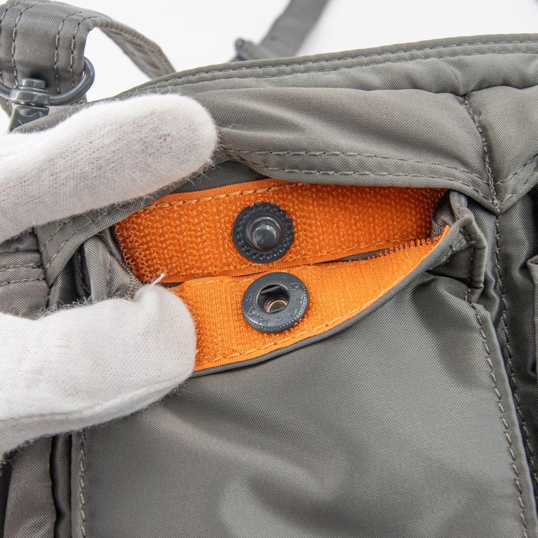 A015【未使用級】ポーター／タンカー　スリングバッグ　ショルダー　シルバー