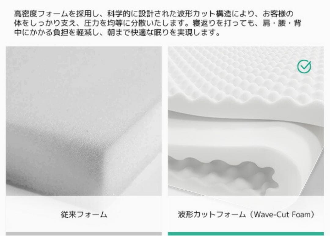 新品‼️マットレス 厚さ20cm 高反発 体圧分散 シングルベッドマットレス