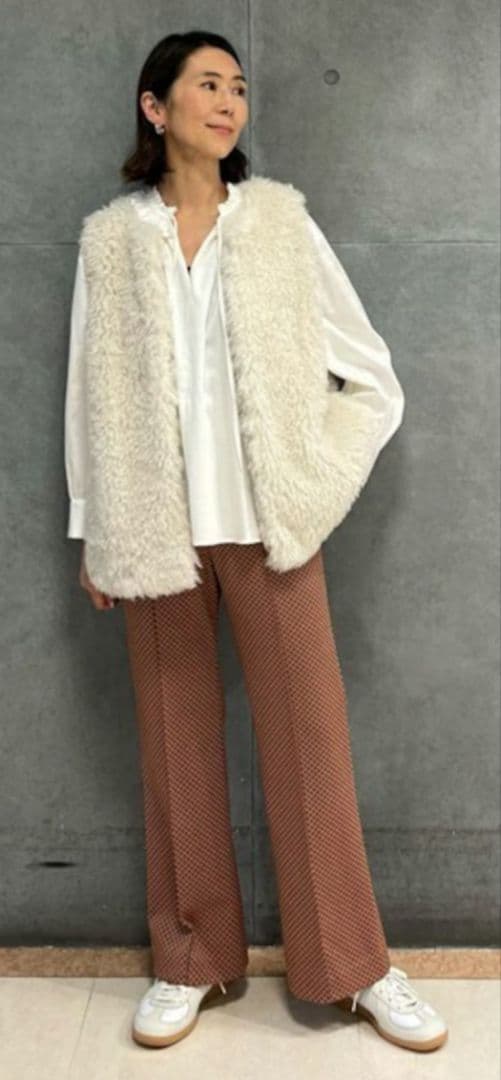 【新品未使用品】 Ballsey プードルファー クルーネックジレ タグ有り