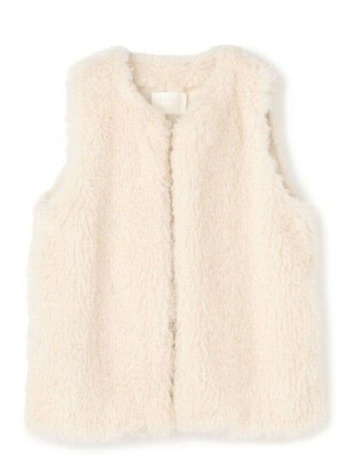 【新品未使用品】 Ballsey プードルファー クルーネックジレ タグ有り