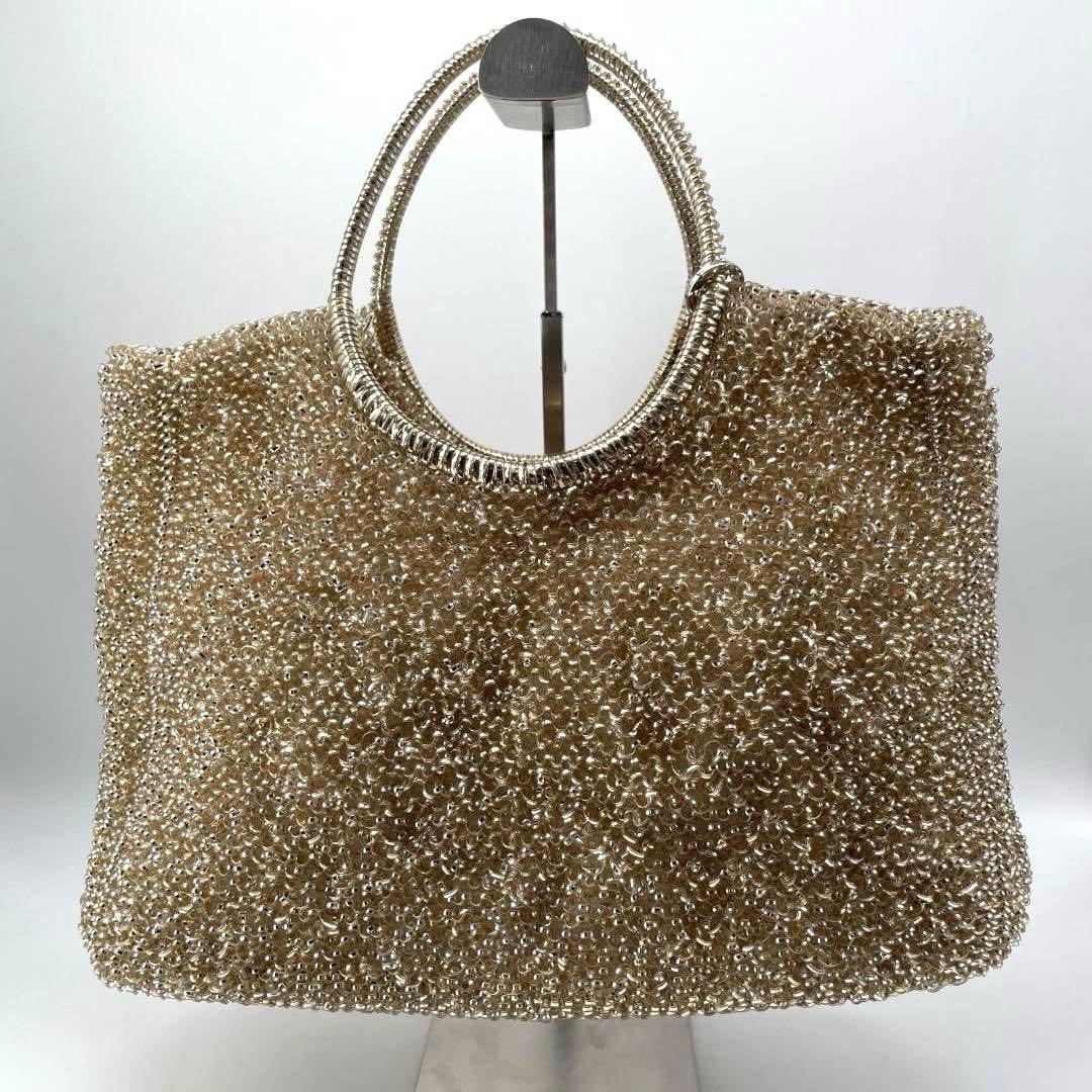 17584✨アンテプリマ スタンダードⅡ ラージハンドバッグ シルバーゴールド