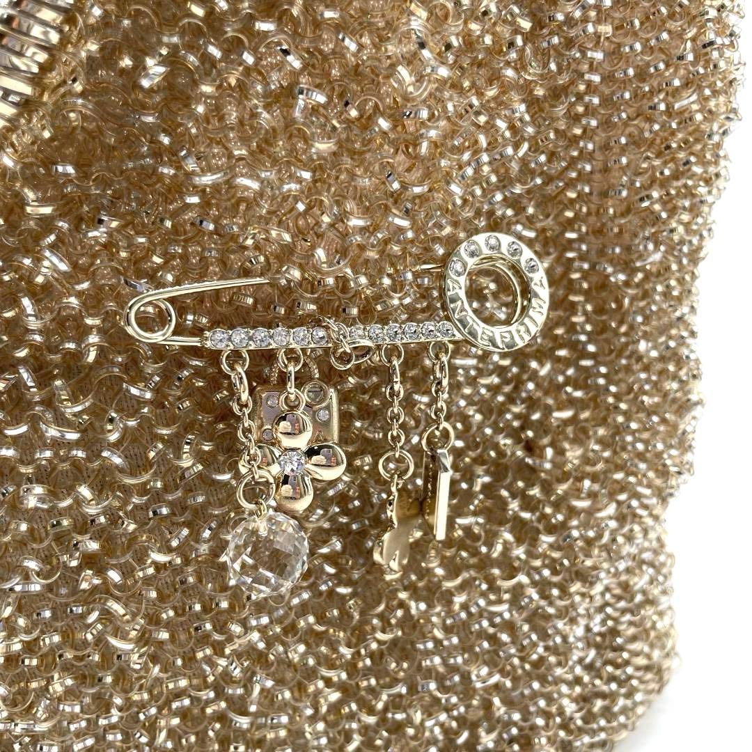 17584✨アンテプリマ スタンダードⅡ ラージハンドバッグ シルバーゴールド