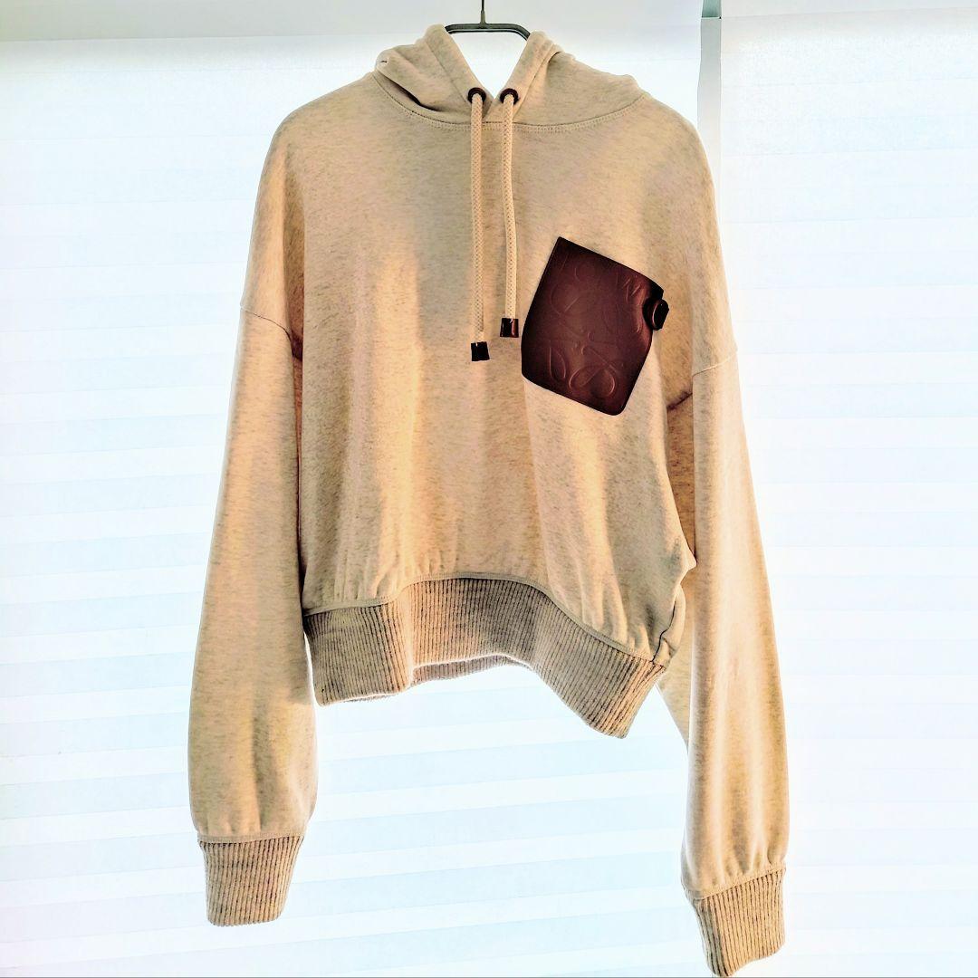 ロエベ LOEWE アナグラムレザーパッチ パーカー☆着用1回☆購入価格13万