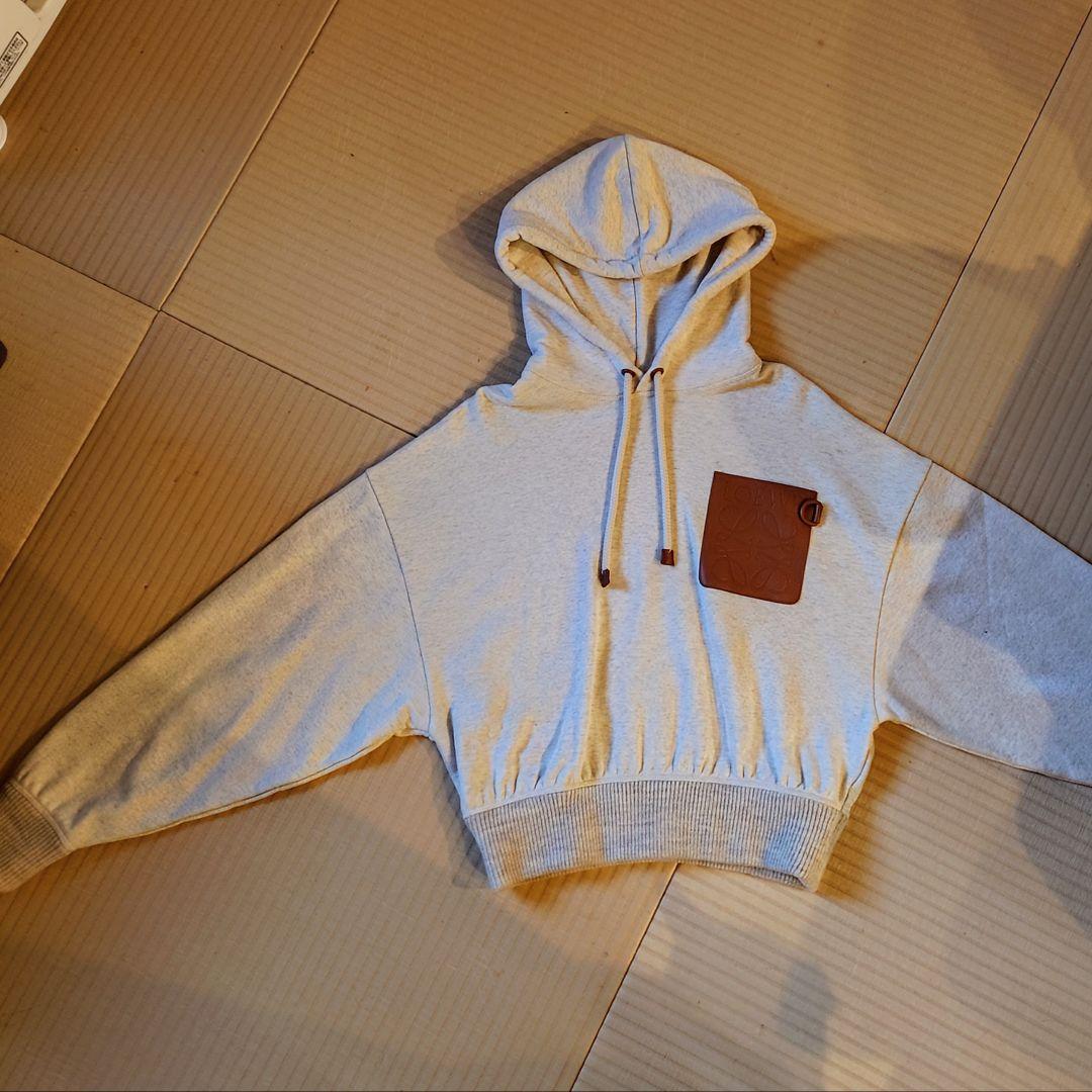 ロエベ LOEWE アナグラムレザーパッチ パーカー☆着用1回☆購入価格13万