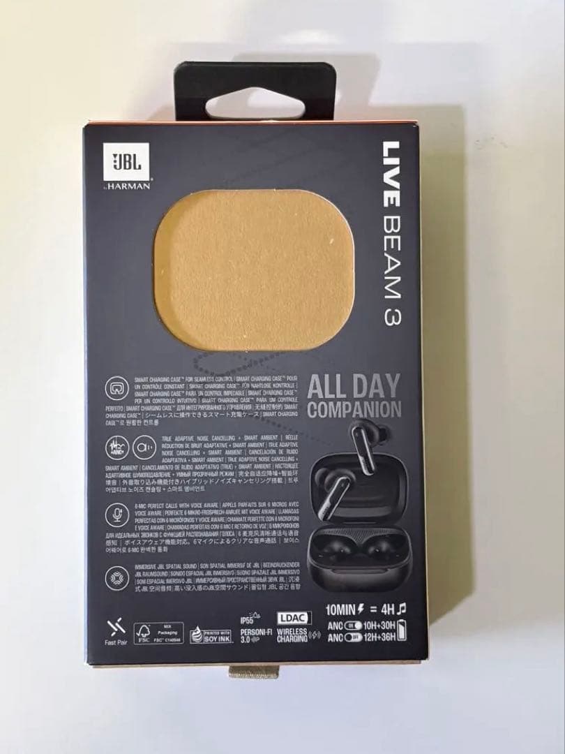 JBL LIVE BEAM 3 ワイヤレスイヤホン ブラック