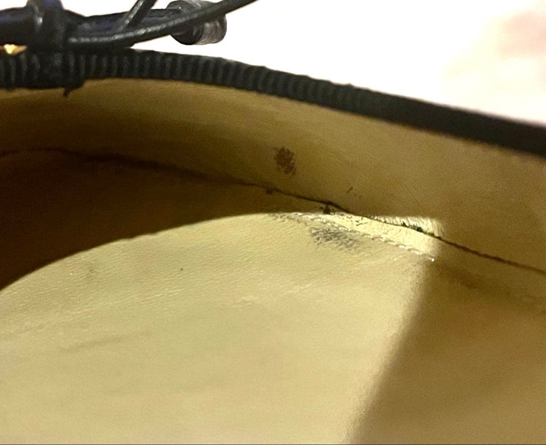 美品　PRADAプラダ　フラットシューズ　パンプス　リボン　ブラック 黒　バレエ