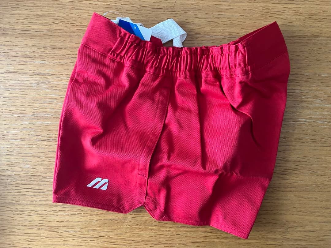【貴重】ミズノ MIZUNO／イングランド型ラグビーパンツ（赤・新品）W80