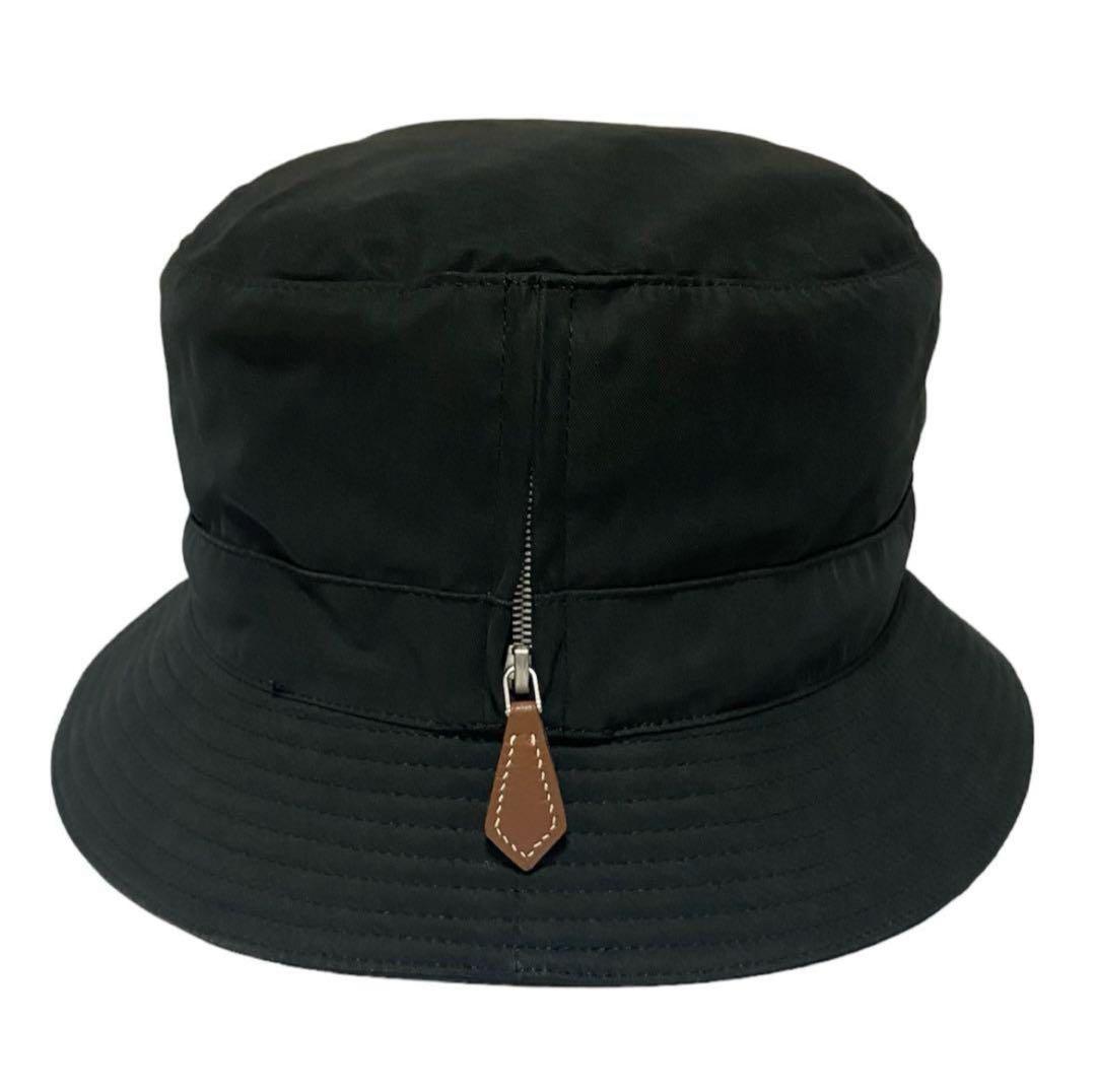 【新品未使用】HERME エルメス ポリナイロン バケットハット レザージップ
