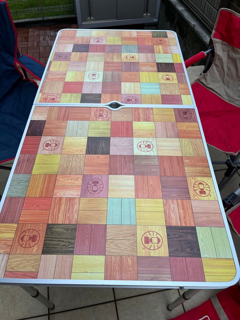 H-R-NColeman アウトドアチェア2脚とテーブルセット&ワゴン