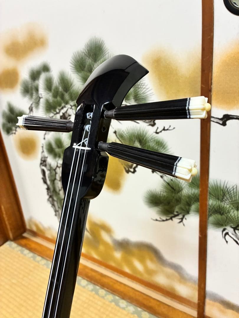 沖縄三線　島黒木！島クルチ！江戸ユナー型！本蛇皮一枚張り！