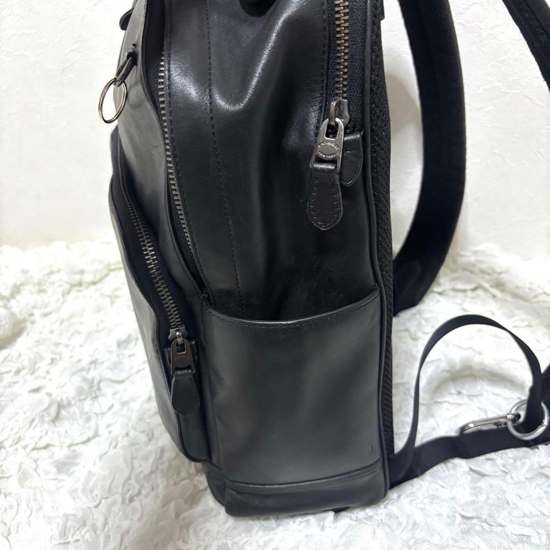 ✨希少✨コーチ　リュック　スムースレザー　黒　グラハム　A4　PC　C2934