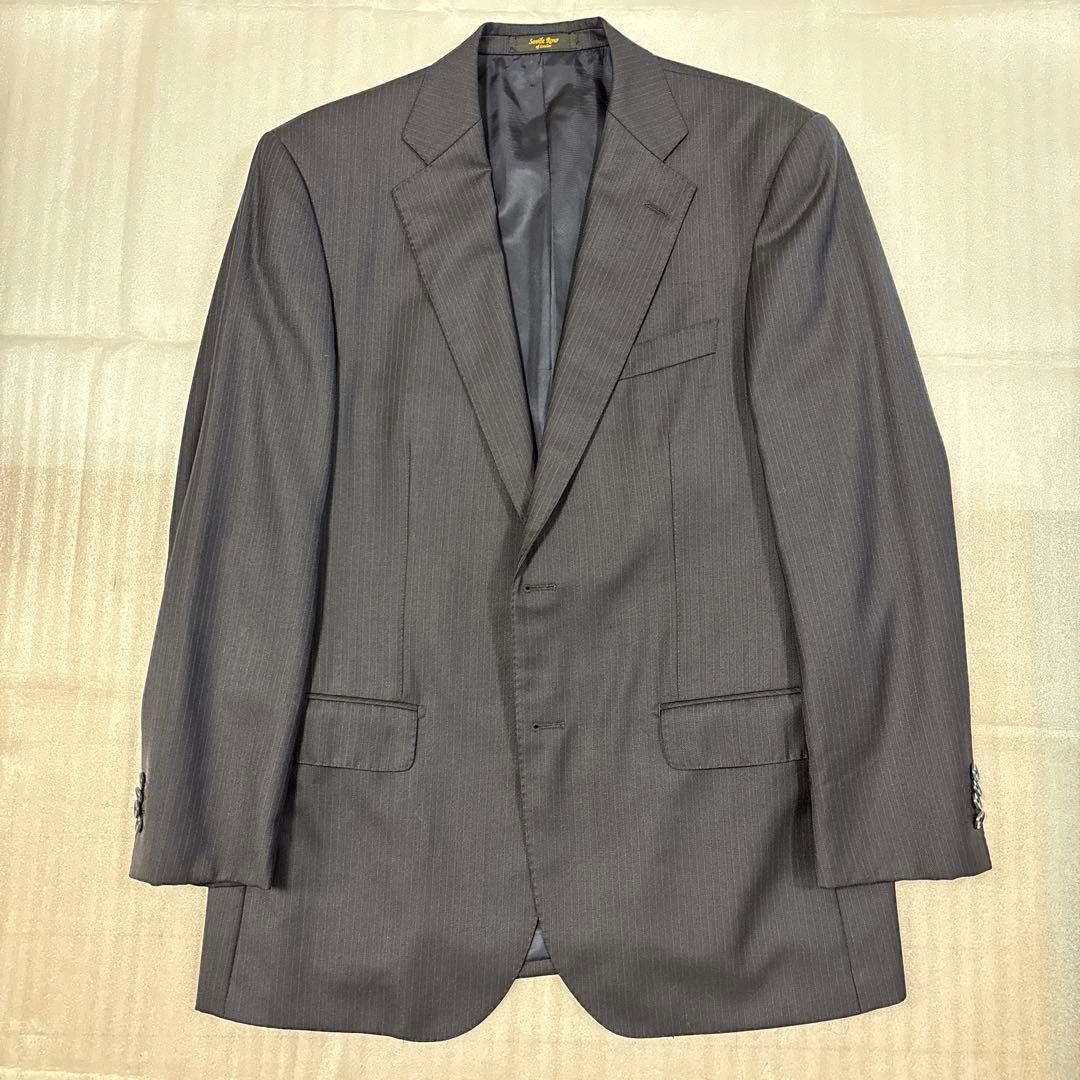 美品✨大きいサイズ AB6 Savile Row 高級ドーメル生地 ネイビー