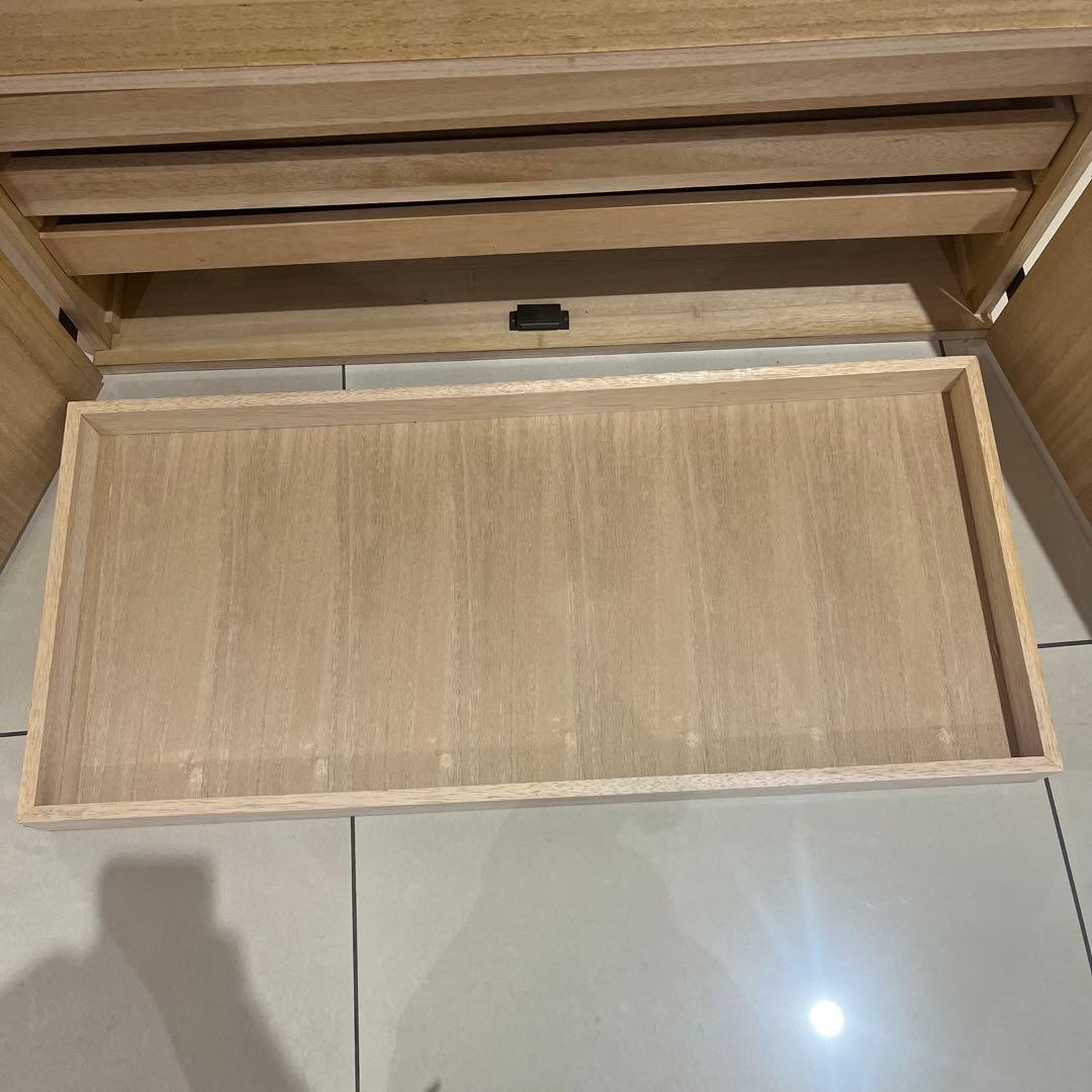 桐 衣装ケース 4段 桐箱 桐箪笥 着物 和服　桐　両開　衣裳箱　扉付　上置