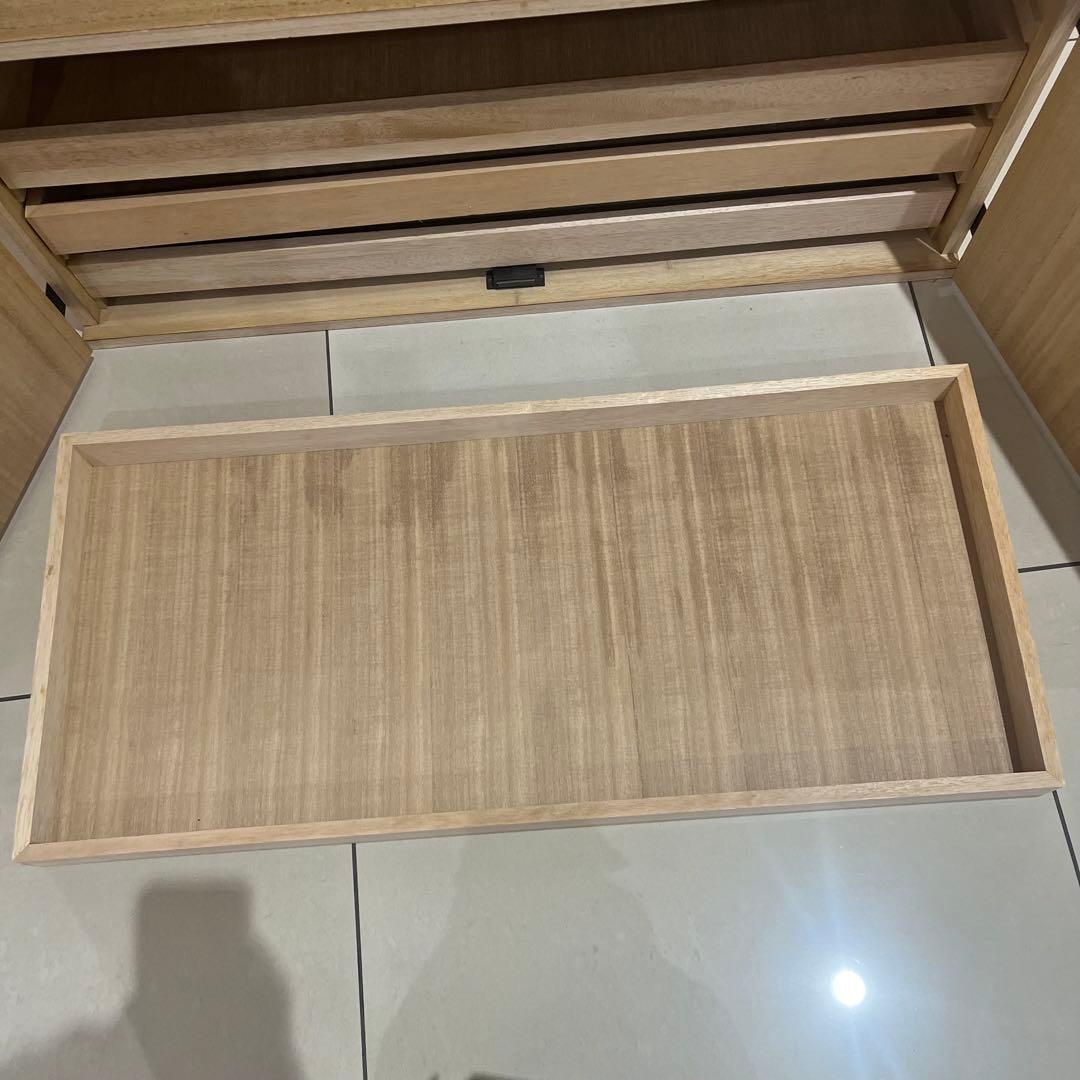 桐 衣装ケース 4段 桐箱 桐箪笥 着物 和服　桐　両開　衣裳箱　扉付　上置