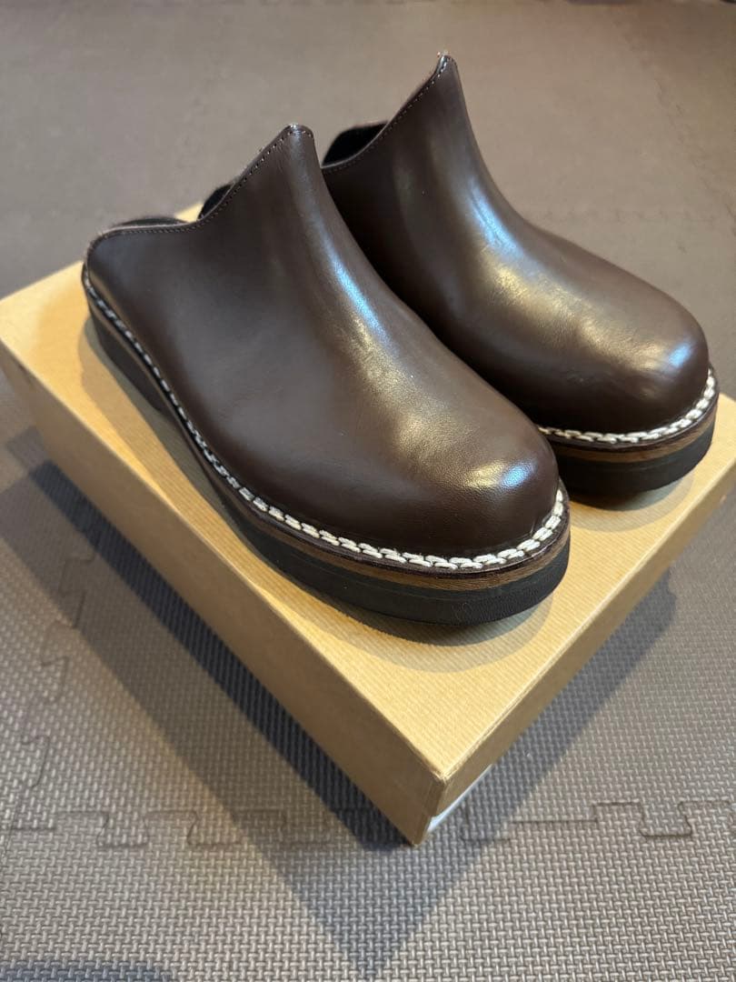 vernacolo レザー サボサンダル 43 こげ茶