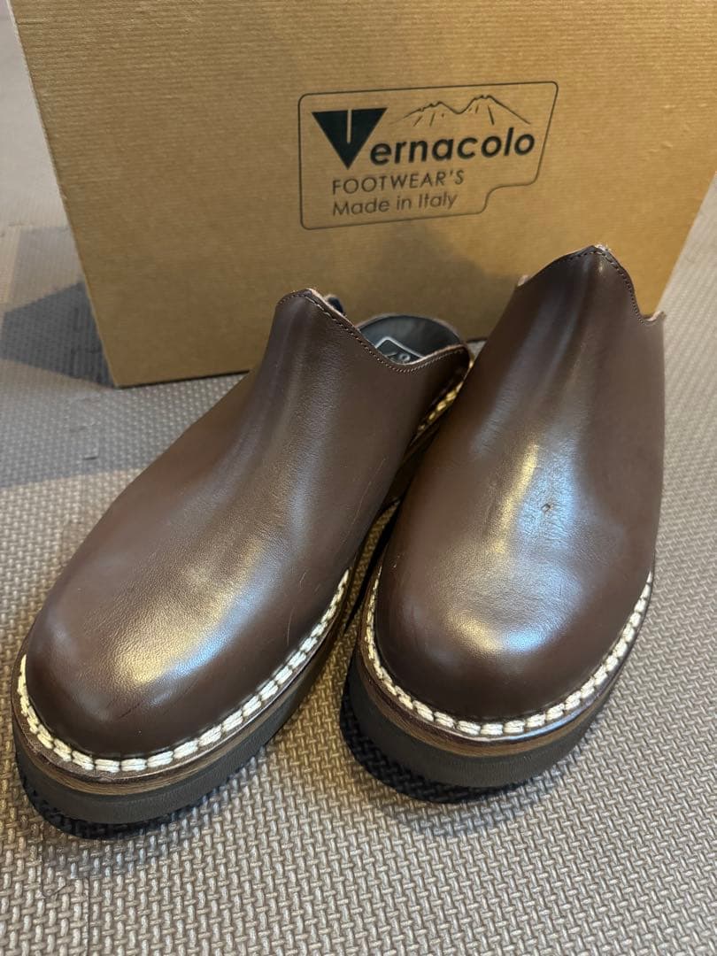 vernacolo レザー サボサンダル 43 こげ茶