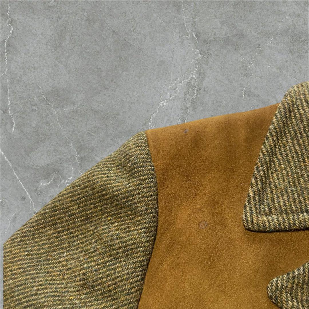 70s80sWeatherCoatウールツイードハンティングジャケットUSA生地