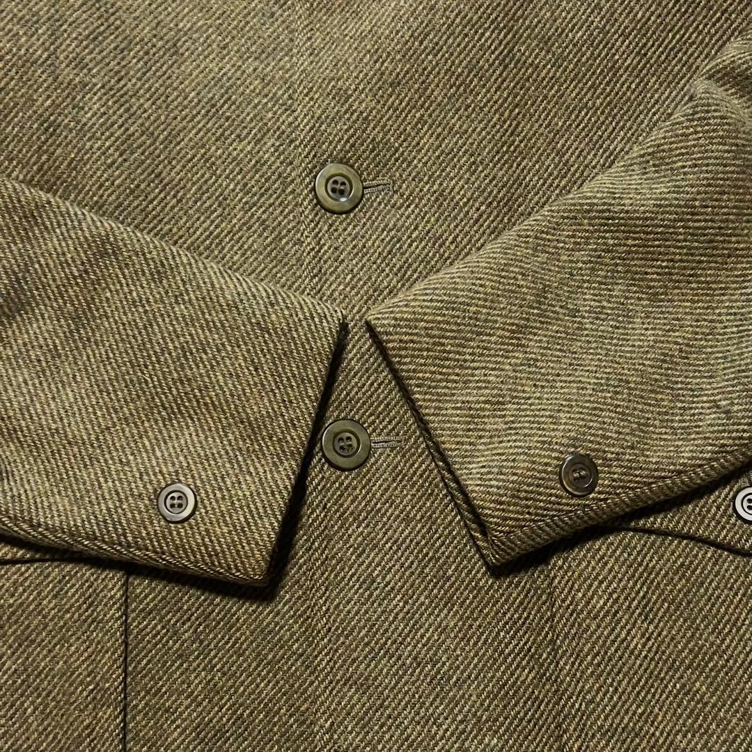70s80sWeatherCoatウールツイードハンティングジャケットUSA生地