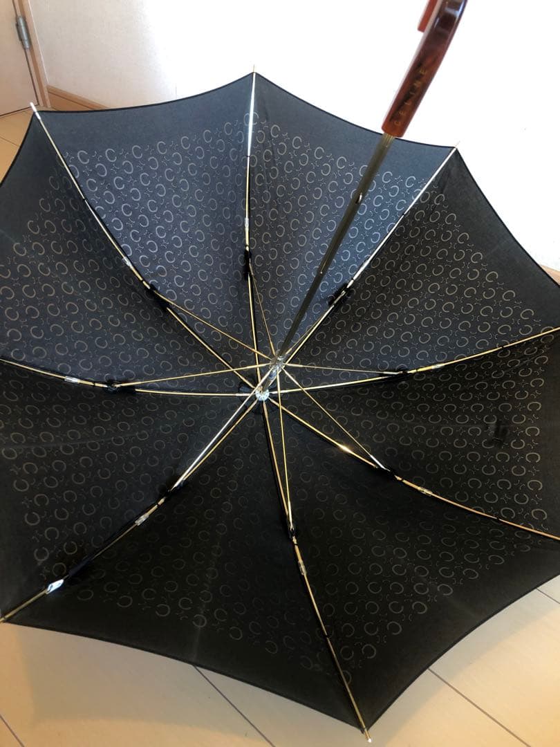 CELINE セリーヌ 日傘Cマカダム　トリオンフ総柄　黒