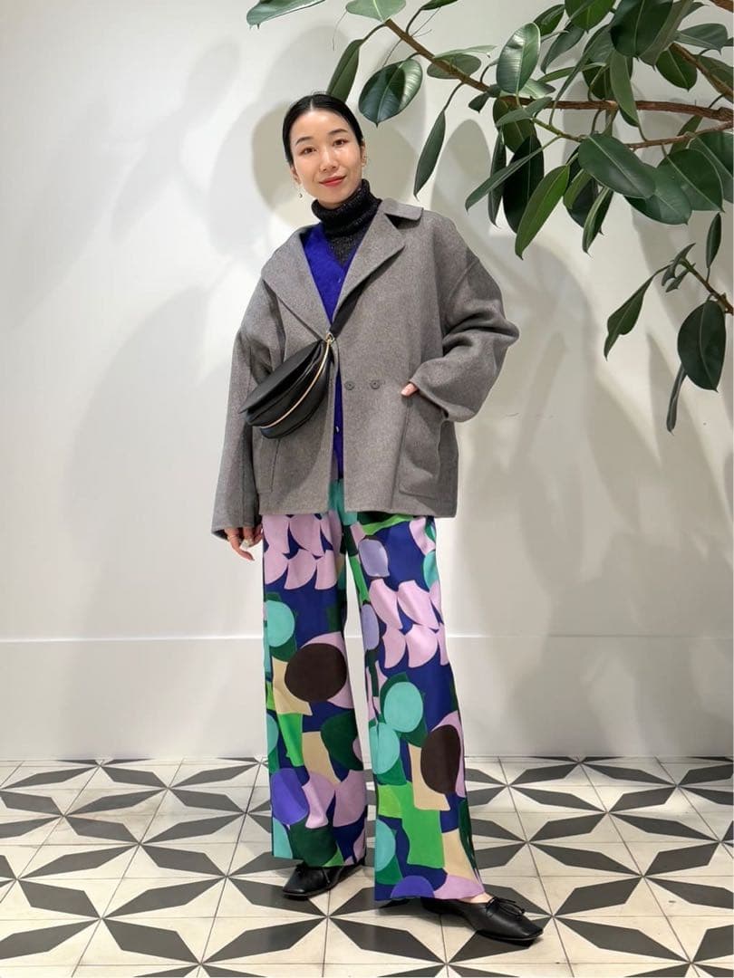 トゥモローランド ボールジィ プレミアムウール オープンカラーショートコート