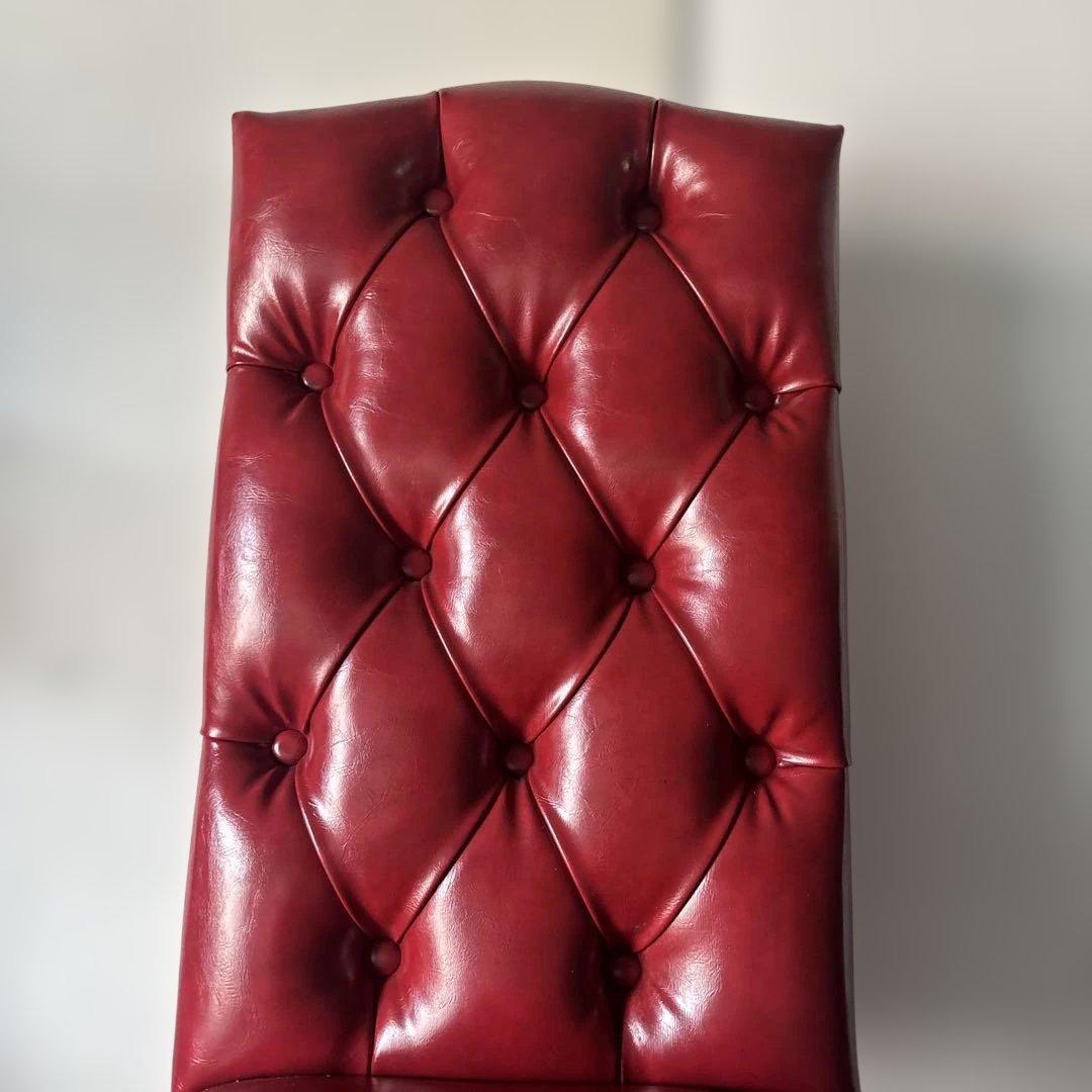 VINCENT ヴィンセント ハイバック ダイニングチェア レッド アンティーク