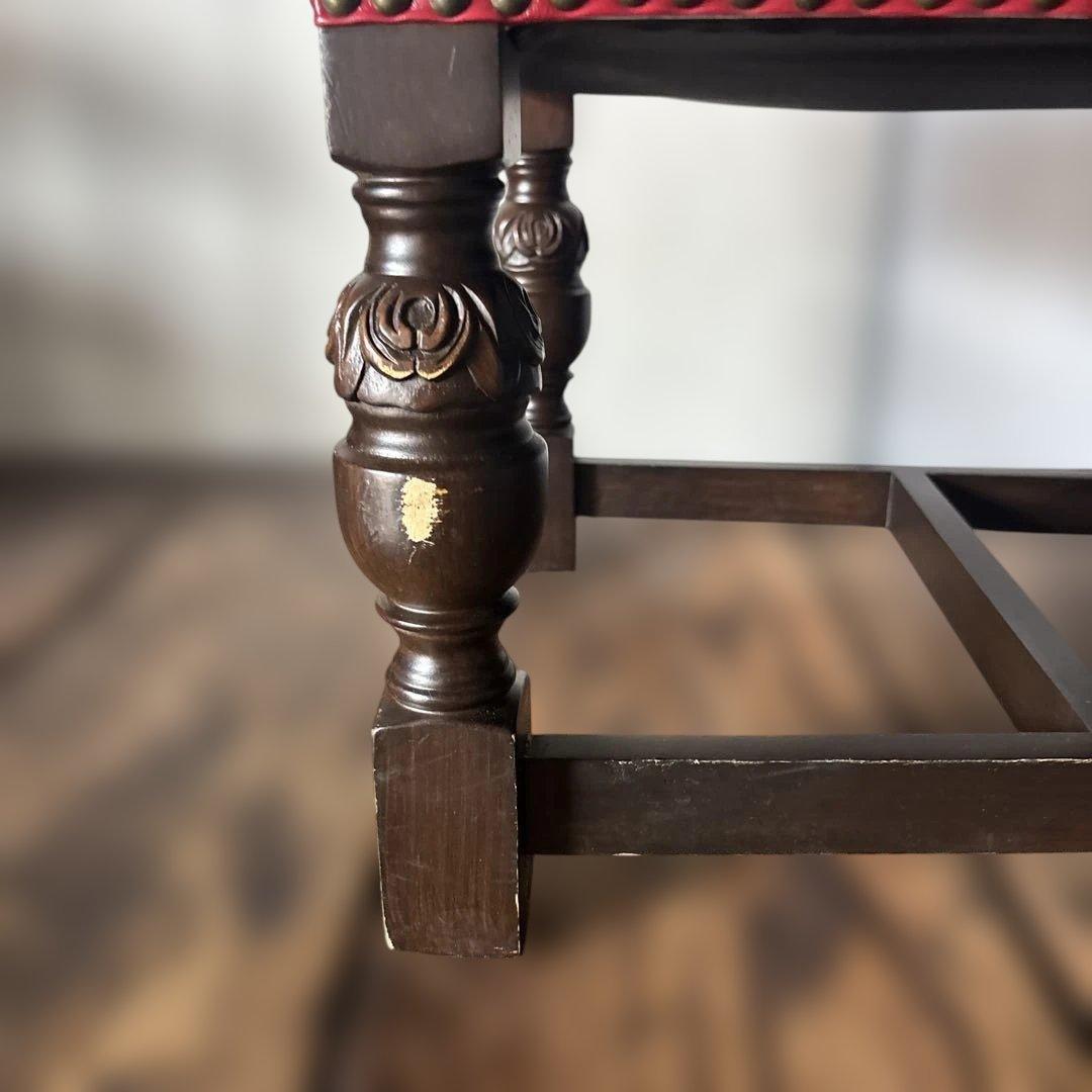 VINCENT ヴィンセント ハイバック ダイニングチェア レッド アンティーク