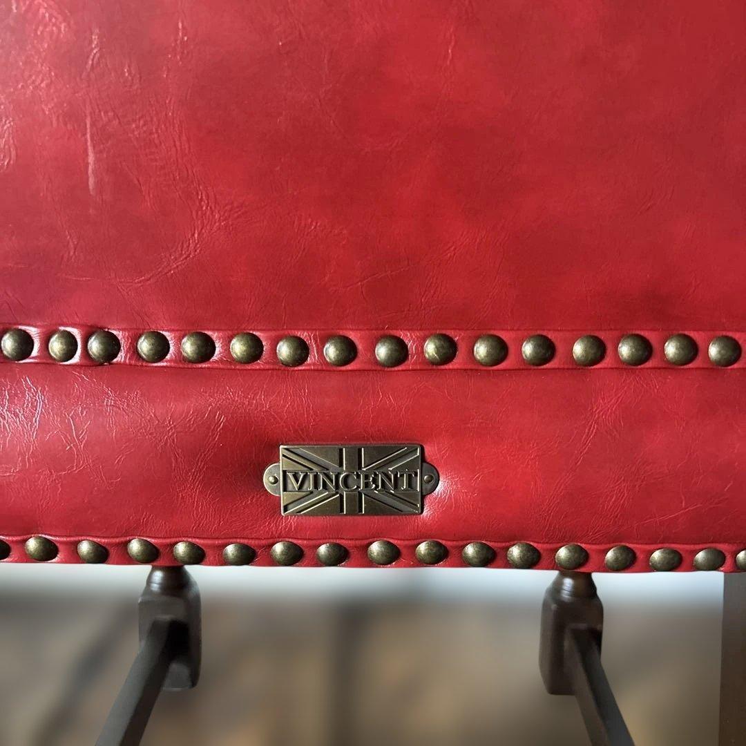 VINCENT ヴィンセント ハイバック ダイニングチェア レッド アンティーク