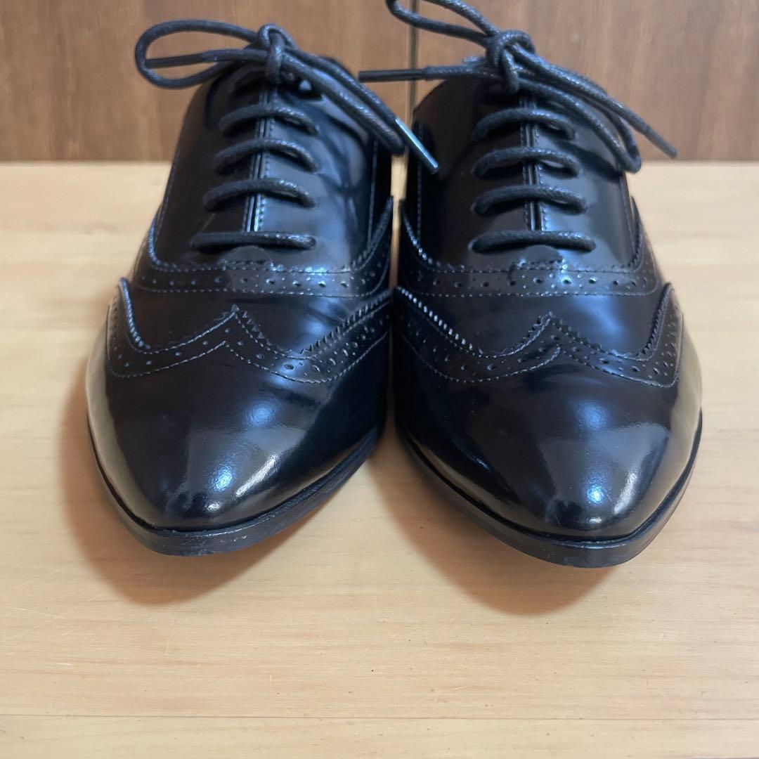 美品✨定価9万　セルジオロッシ　レースアップフラットシューズ　22.5cm