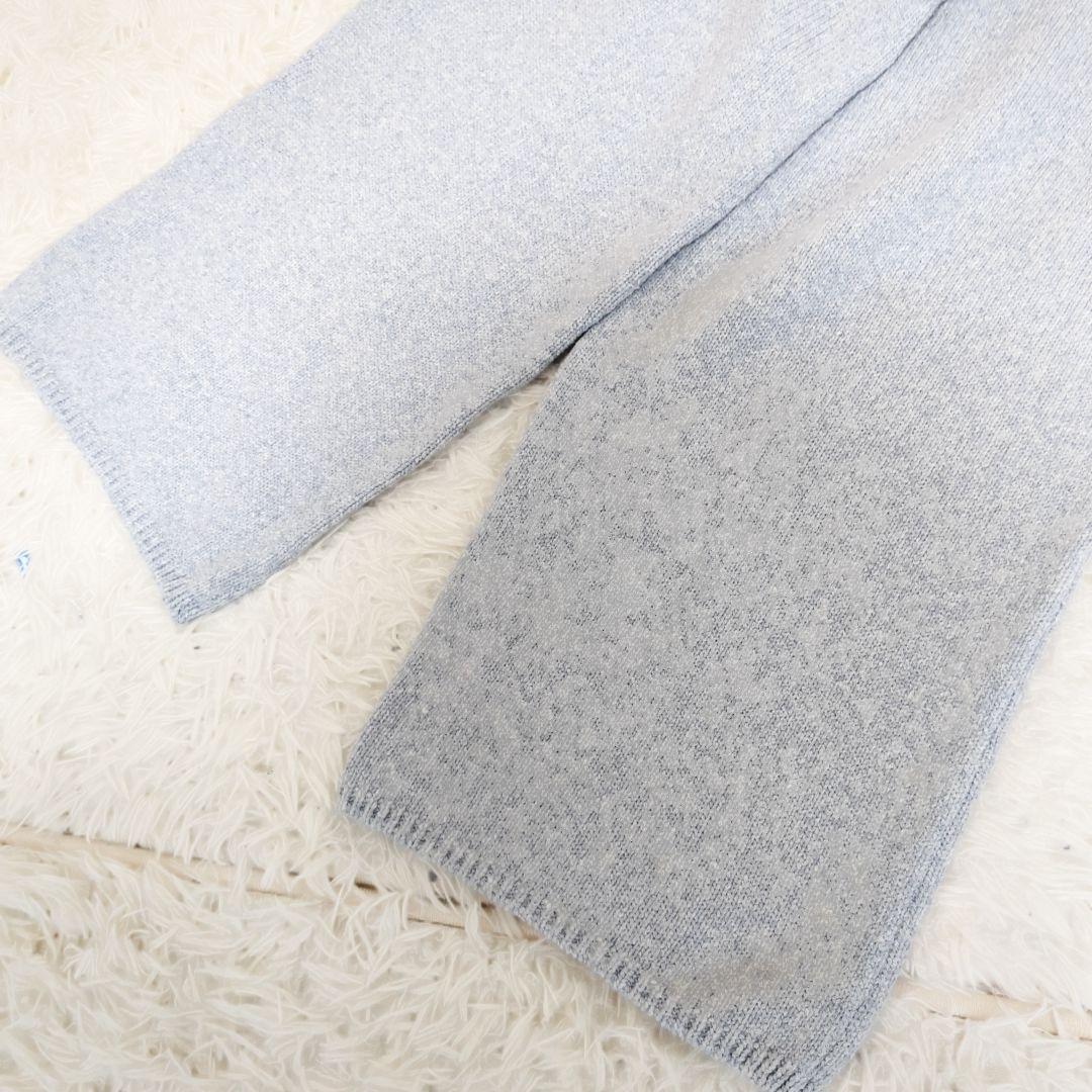 【美品】45R グレー チューブヤーンセーラー　PANTS　コットンニットパンツ