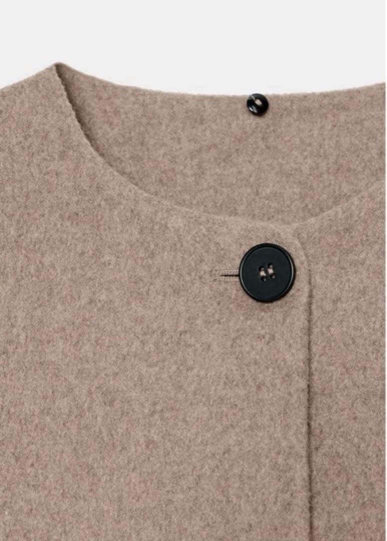 【完売品】ZARA ウールショートスカーフコート XSサイズ 新品タグつき