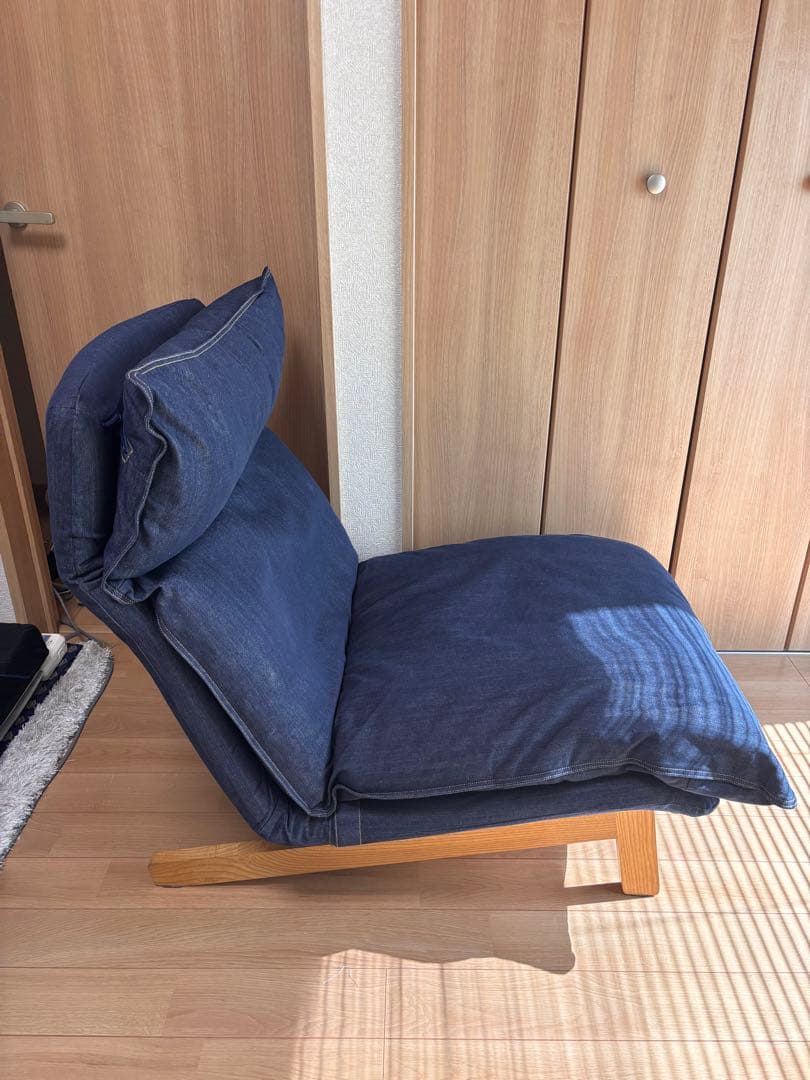 すうページ① 無印良品　ハイバックリクライニングソファ　替えカバー付