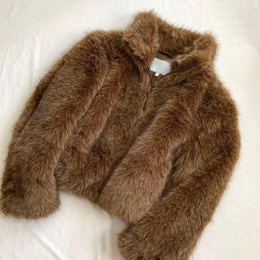 MOUSSY マウジーF/FUR STAND COLLARファー ジャケット